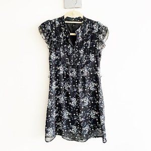 H&M Black & Navy Floral Dress